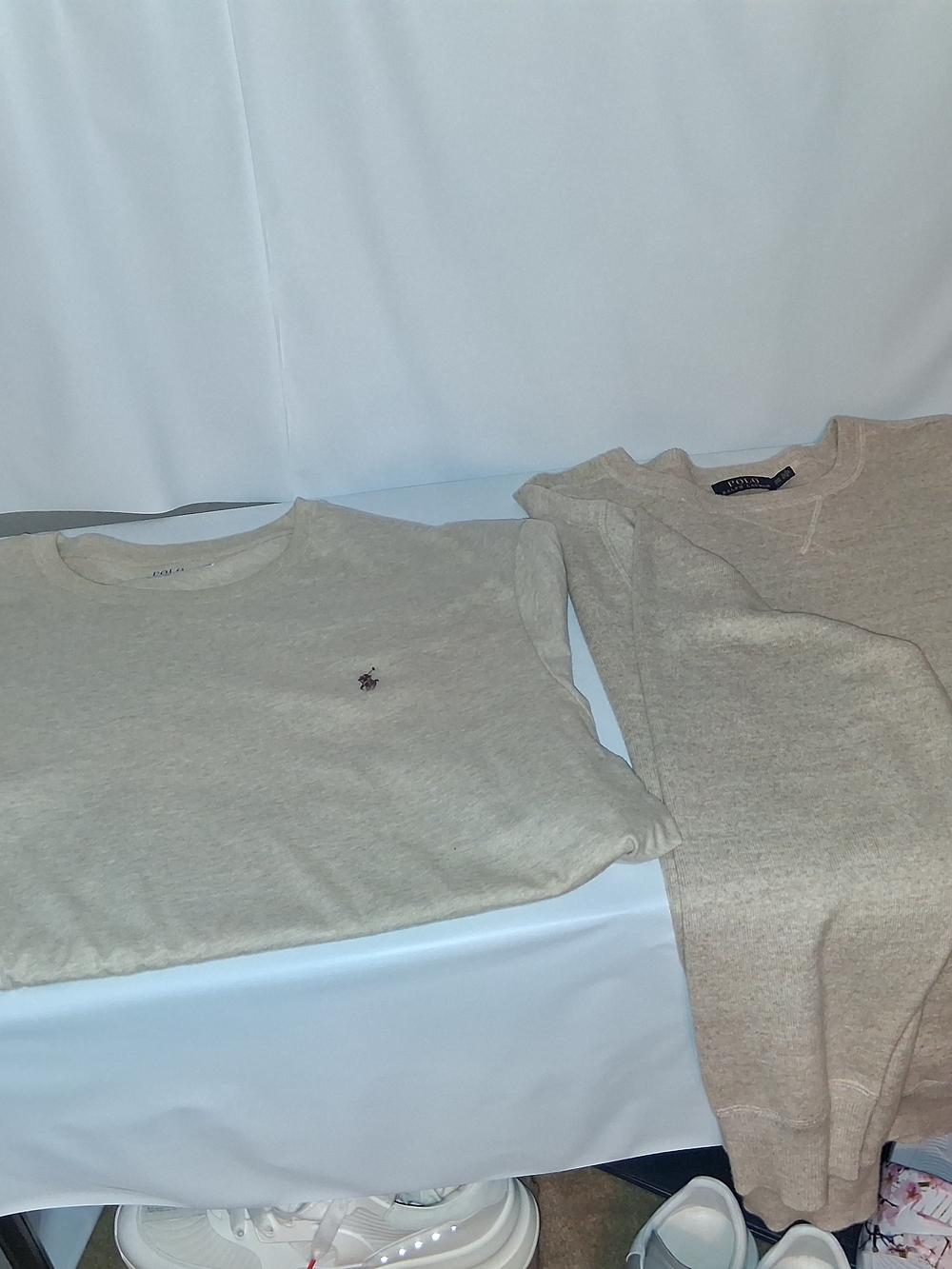Ralph Lauren Beige Crewneck Shirt and Ralph Lauren Beige Crewneck Sweater